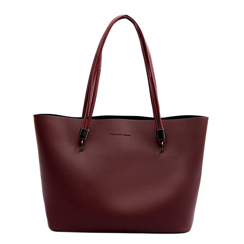 Tote Bag PU Souple Texturé — 3 Coloris