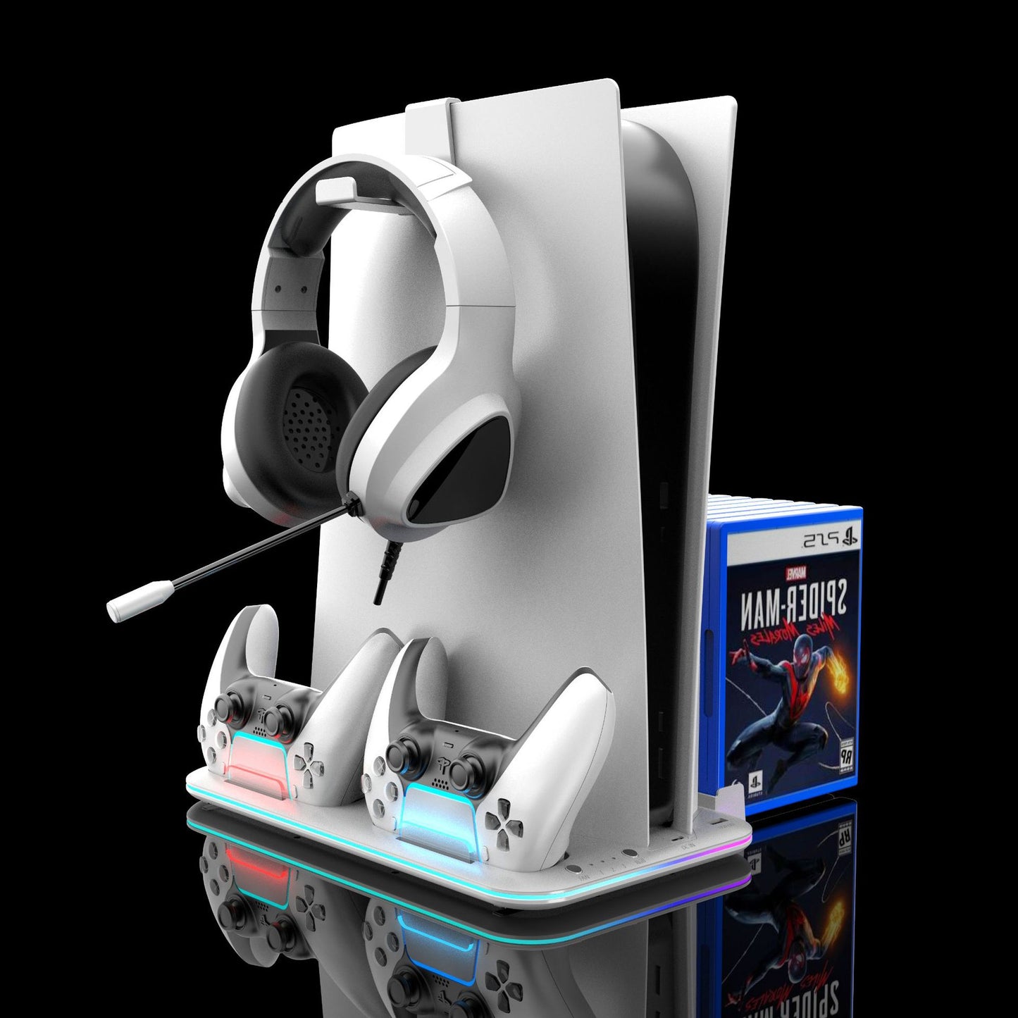 Socle Refroidissement PS5 avec Chargeur Manettes & Rangement