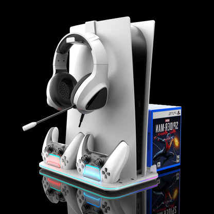 Socle Refroidissement PS5 avec Chargeur Manettes & Rangement