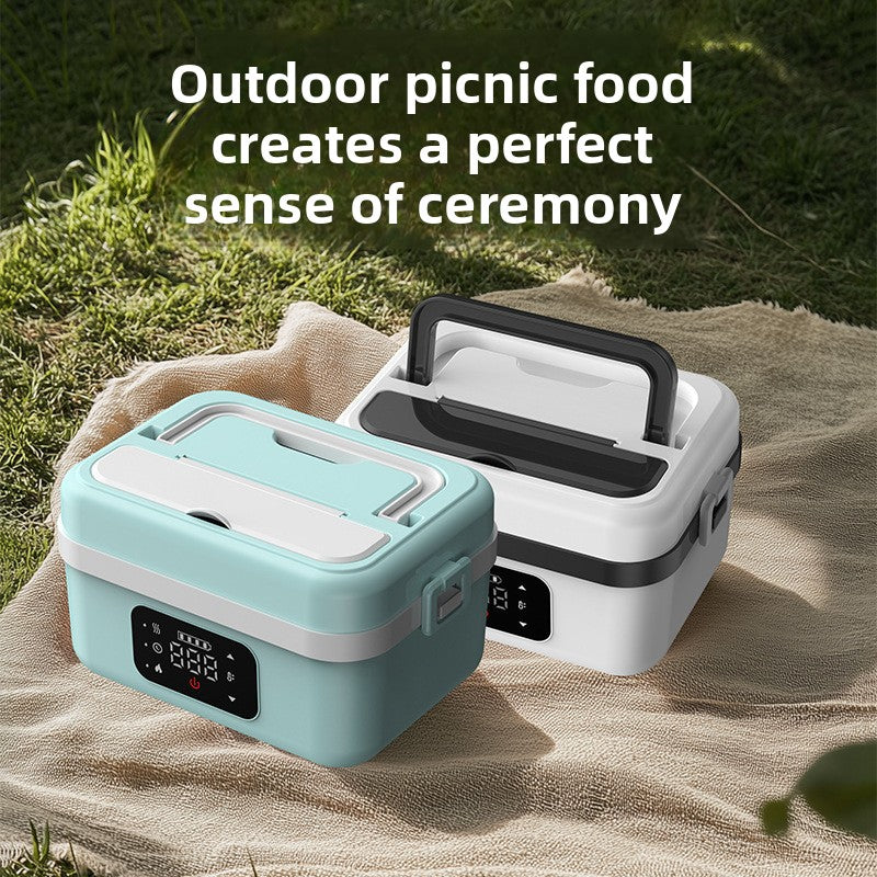 Lunch Box Chauffante Sans Fil Rechargeable — Inox 304 / 1L / USB-C / 60W