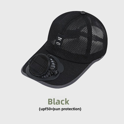 Casquette Ventilateur Solaire & Rechargeable USB