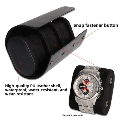 Boîte de Rangement pour Montres en Cuir PU — 3 Emplacements
