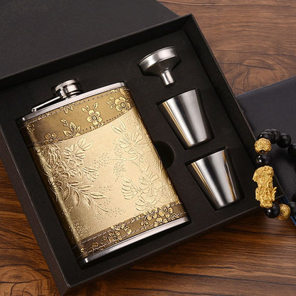 Flasque Portable en Acier Inoxydable — 200 ml & 230 ml, Coffret Inclus
