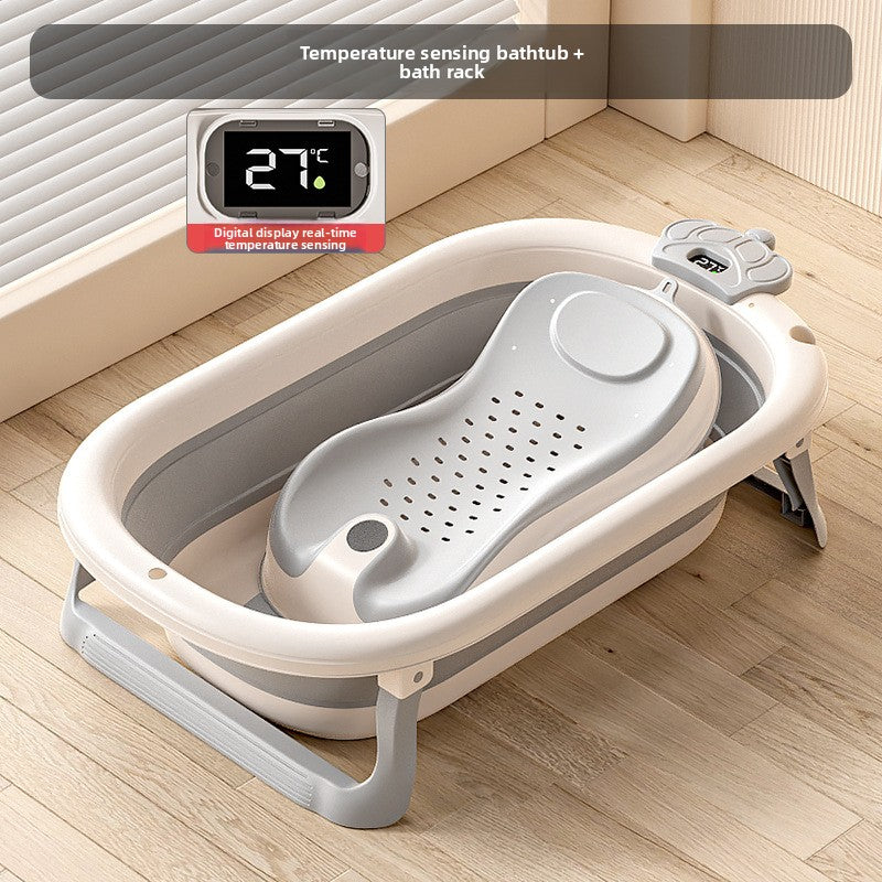 Opvouwbaar Babybadje — Pasgeborenen & Baby's, Zittend & Liggend, Thermometer