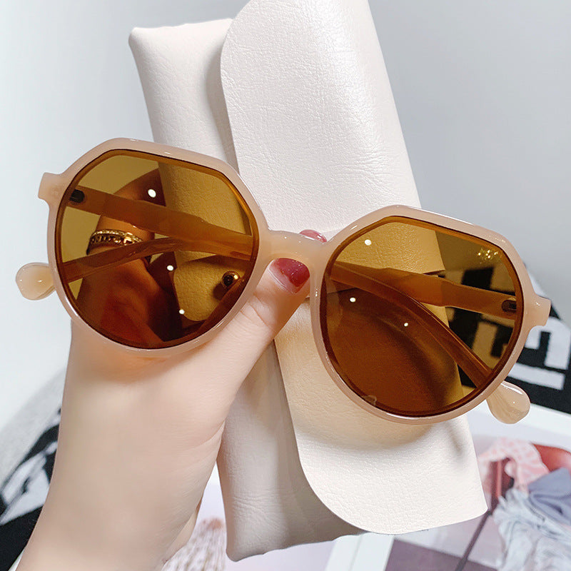Lunettes de Soleil Jelly Femme Tendance Anti-UV