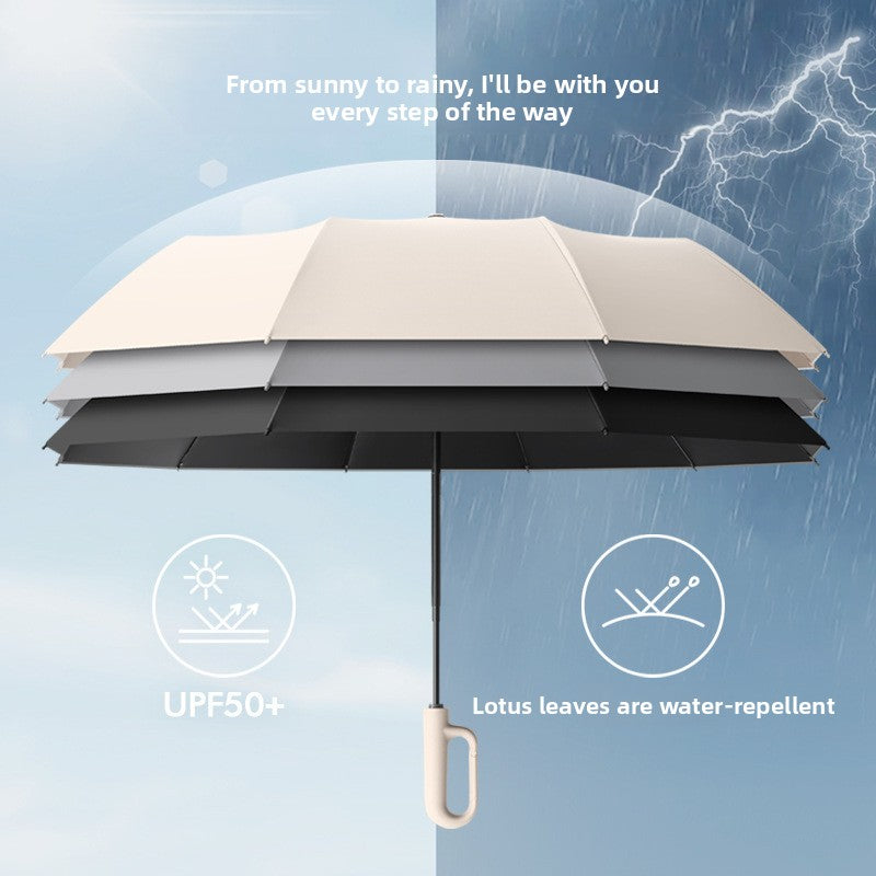 Parapluie automatique avec poignée mousqueton