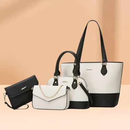 Ensemble Sac Cabas Femme 4 Pièces en Cuir PU