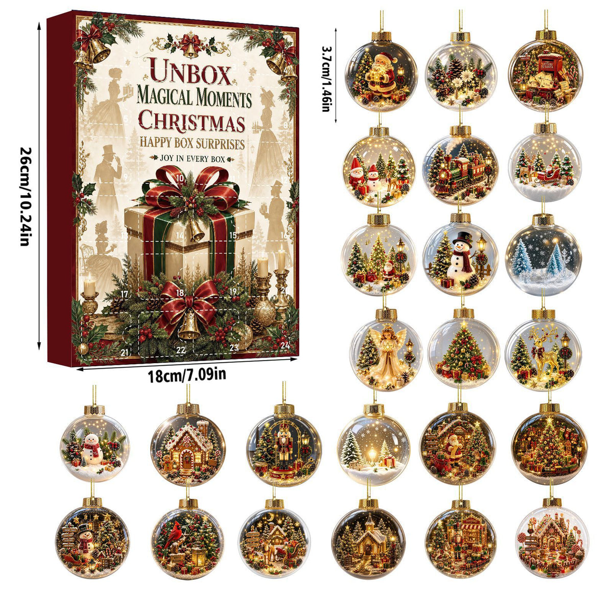 Calendrier de l'Avent Surprise 24 Cases / 5 Designs