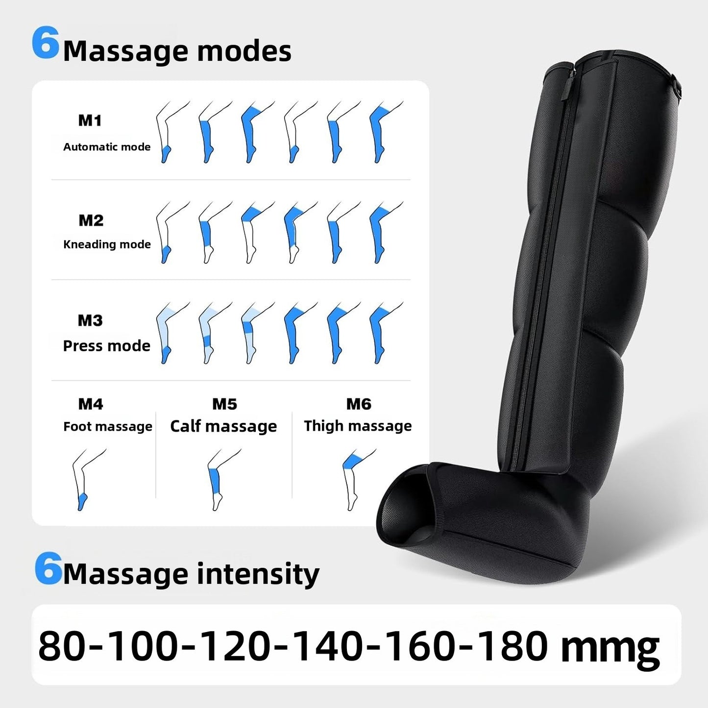 Masseur de Jambes à Compression d'Air & Vibration